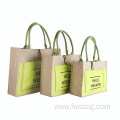 Durable big jute embroidered bag